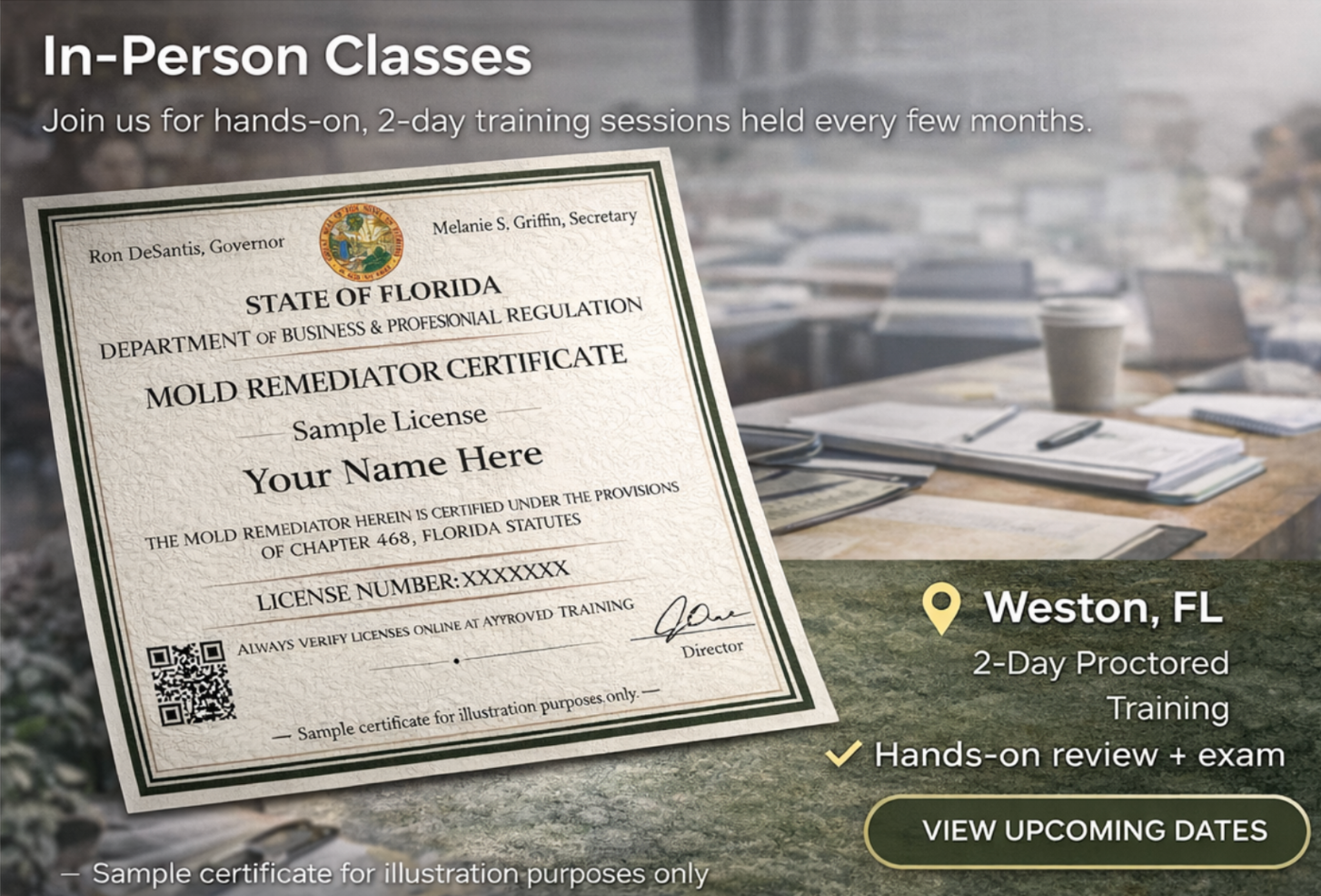 In person certificate